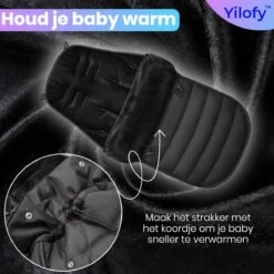 Yilofy Universele Luxe Voetenzak Babywagen & Autostoel Zwart Buggy Kinderwagen Voetzak -Bekend Babyproducten Winkel 1200x1200 1084