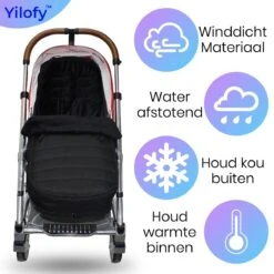 Yilofy Universele Luxe Voetenzak Babywagen & Autostoel Zwart Buggy Kinderwagen Voetzak -Bekend Babyproducten Winkel 1200x1200 1087