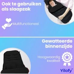 Yilofy Universele Luxe Voetenzak Babywagen & Autostoel Zwart Buggy Kinderwagen Voetzak -Bekend Babyproducten Winkel 1200x1200 1089
