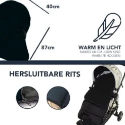 Achaté Voetenzak - Voor Kinderwagen Of Stoeltje – Baby Slaapzak - Autostoel - Zwart -Bekend Babyproducten Winkel 1200x1200 1105