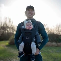 Deryan Pack Luxe Ergonomische Draagzak - Babydrager + Opbergvakjes - Zwart -Bekend Babyproducten Winkel 1200x1200 1124