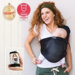 Minimonkey Mini Sling Draagzak - Zwart -Bekend Babyproducten Winkel 1200x1200 1130