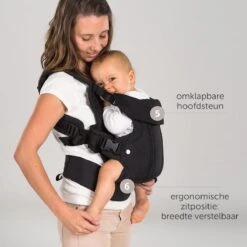 Fillikid Draagzak/Doek - 4 In 1 Ergonomische Buikdrager En Rugdrager - Zwart -Bekend Babyproducten Winkel 1200x1200 1132