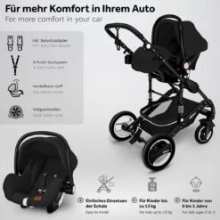 KIDUKU- 3 In 1 Combi-kinderwagen- Zwart- Buggy Incl. Autostoeltje-regenhoes- Inklapbaar 13 KIDUKU- 3 In 1 Combi-kinderwagen- Zwart- Buggy Incl. Autostoeltje-regenhoes- Inklapbaar -Bekend Babyproducten Winkel 1200x1200 1197
