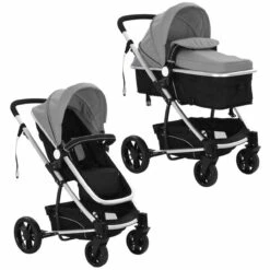 VidaXL Kinderwagen 2-in-1 Aluminium Grijs En Zwart -Bekend Babyproducten Winkel 1200x1200 1211