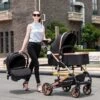 Merkloos Luxe Multi-functionele 3 In 1 Wandelwagen - Babywagen - Kwalitatieve Buggy - Opklapbare Kinderwagen - Licht En Flexibel