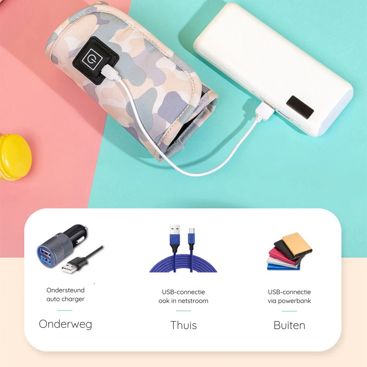 Blensson - Draagbare Baby Fleswarmer Voor Onderweg - USB Melkwarmer - Babyvoeding - Baby Fles Warm Houden Voor Reizen 7 Blensson - Draagbare Baby Fleswarmer Voor Onderweg - USB Melkwarmer - Babyvoeding - Baby Fles Warm Houden Voor Reizen - Afbeelding 5