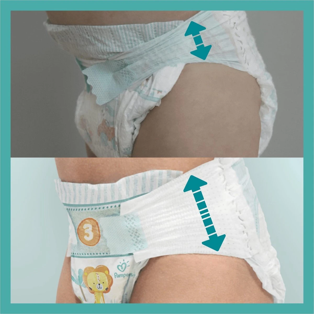 Pampers® Pampers Baby-Dry - Maat 2 (4-8kg) - 34 Luiers 4 Pampers® Pampers Baby-Dry - Maat 2 (4-8kg) - 34 Luiers - Afbeelding 2