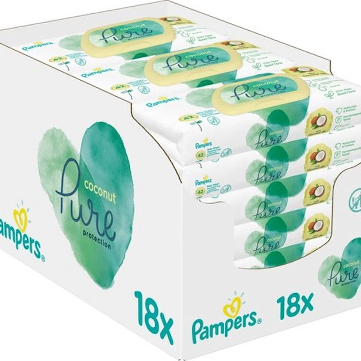 Pampers® Pampers Pure Coconut Babydoekjes - 18pakjes Van 42 Doekjes =756 Babydoekjes 9 Pampers® Pampers Pure Coconut Babydoekjes - 18pakjes Van 42 Doekjes =756 Babydoekjes - Afbeelding 7