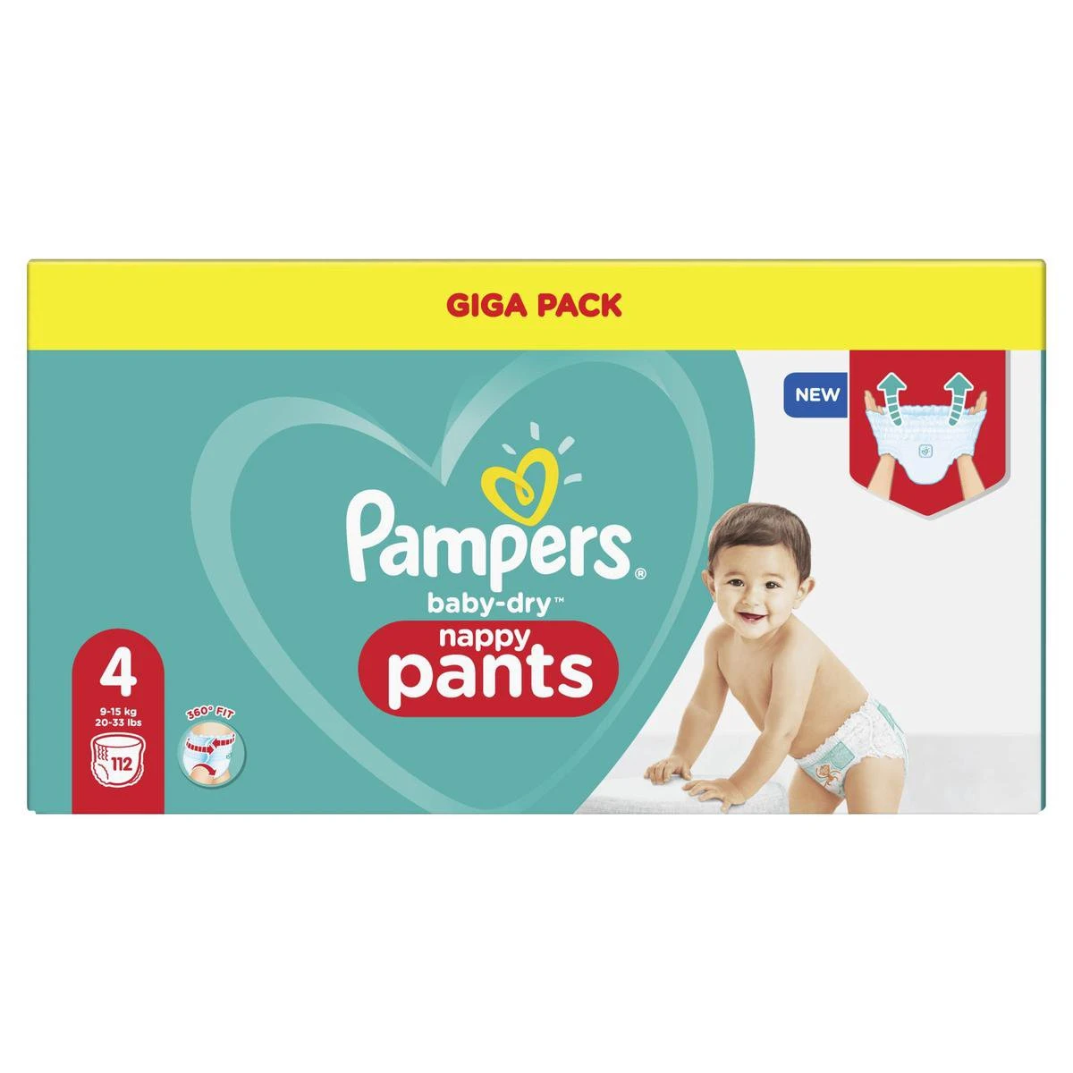 Pampers® Pampers Baby-Dry Pants - Maat 4 (9kg-15kg) - 112 Luierbroekjes - Giga Pack 13 Pampers® Pampers Baby-Dry Pants - Maat 4 (9kg-15kg) - 112 Luierbroekjes - Giga Pack - Afbeelding 11