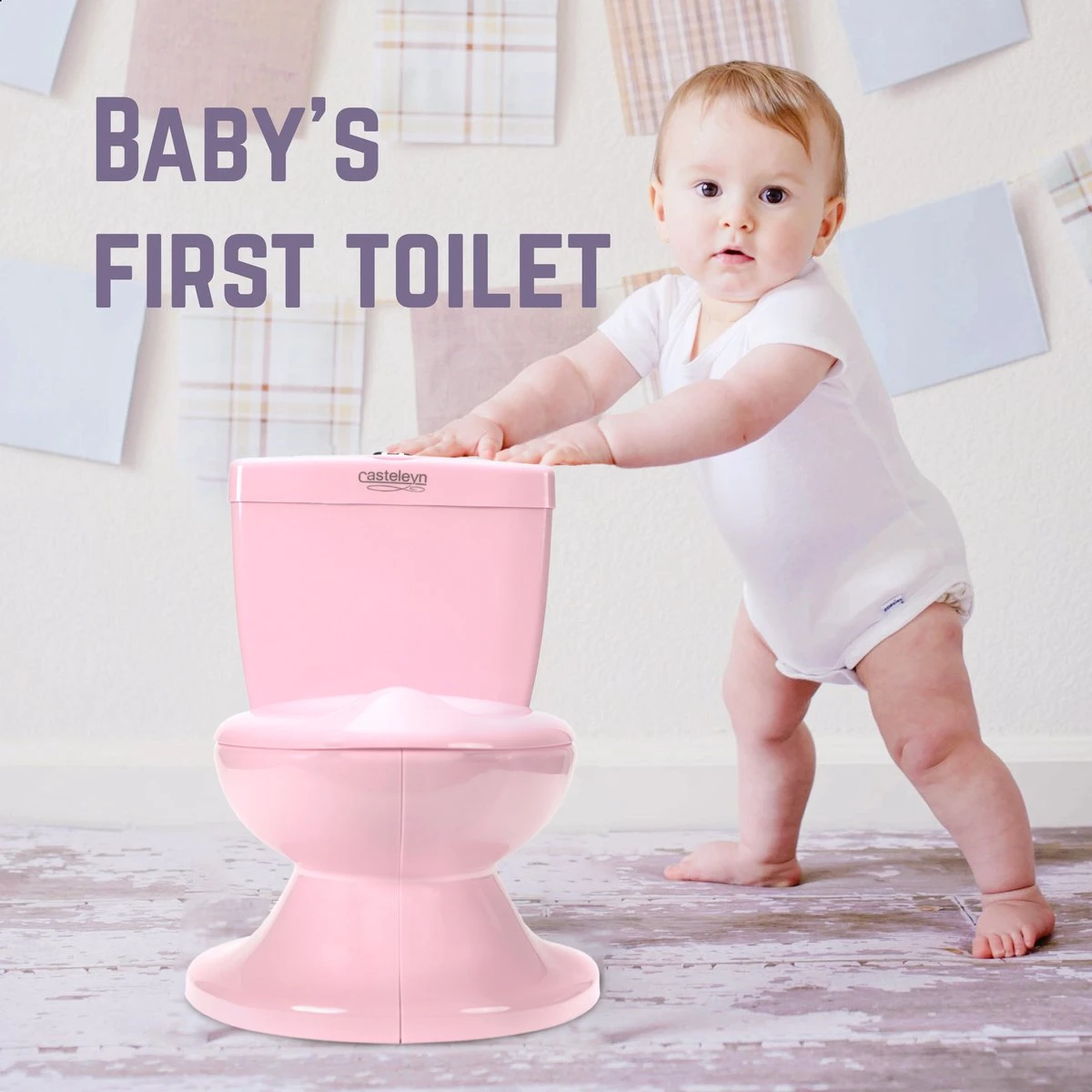 Casteleyn - Toilet Trainer - WC Potje - Plaspotje - Kinder Toilet - Met Geluid - Tot 21KG - Roze 8 Casteleyn - Toilet Trainer - WC Potje - Plaspotje - Kinder Toilet - Met Geluid - Tot 21KG - Roze - Afbeelding 6