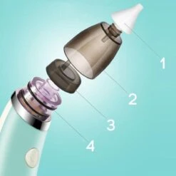 A&K Elektrische Oplaadbare Neuspeer Voor Baby En Kinderen - Inclusief Oplader, Handleiding En Batterijen - Hygiënische Neusreiniger - Baby Aspirator - Neuszuiger - Baby Neuspompje - Toetenveger - Snoetenpoetser - Mintgroen - Neusspoeler -Bekend Babyproducten Winkel 1200x1200 1648