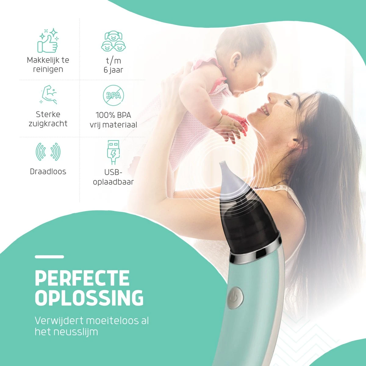 Hoy En Dia® Neusreiniger Baby Snoetenpoetsers - Neuspeer Met USB - Elektrische Neuszuiger - Toetenvegers 9 Hoy En Dia® Neusreiniger Baby Snoetenpoetsers - Neuspeer Met USB - Elektrische Neuszuiger - Toetenvegers - Afbeelding 7