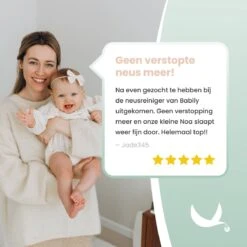 Babily® - Elektrische Neusreiniger Voor Baby's - 0 T/m 6 Jaar - Neuszuiger - Neuspeer - Snoetenpoetser - Toetenveger - Aspirator - Incl. 5 Zuigkrachtstanden En 3 Kalmerende Melodieën -Bekend Babyproducten Winkel 1200x1200 1696
