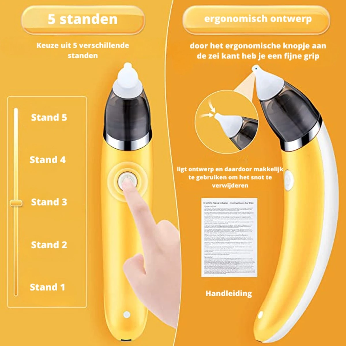 Premium Elektrische Oplaadbare Neus Reiniger Voor Baby En Kinderen - Inclusief Oplader, Handleiding En Batterijen - Hygiënische Neusreiniger - Baby Aspirator - Neuszuiger - Baby Neuspompje - Toetenveger - Baby Neusreiniger - Geel - Neusspoeler 8 Premium Elektrische Oplaadbare Neus Reiniger Voor Baby En Kinderen - Inclusief Oplader, Handleiding En Batterijen - Hygiënische Neusreiniger - Baby Aspirator - Neuszuiger - Baby Neuspompje - Toetenveger - Baby Neusreiniger - Geel - Neusspoeler - Afbeelding 6
