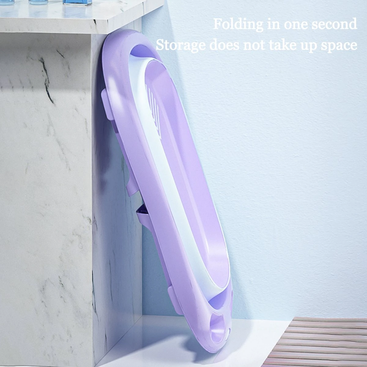 Baby Badje Opvouwbaar - 3 In 1 Opvouwbaar - Opbergmand - Inclusief Badkussen - Babybadje - Peuterbadje 83 × 48 × 23,5 Cm - Purper 7 Baby Badje Opvouwbaar - 3 In 1 Opvouwbaar - Opbergmand - Inclusief Badkussen - Babybadje - Peuterbadje 83 × 48 × 23,5 Cm - Purper - Afbeelding 5