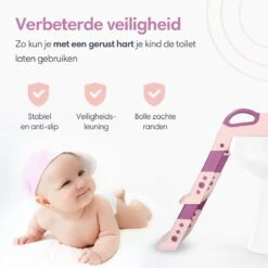 Macx & Macx Toilettrainer Met Trapje - Brilverkleiner Met Handvaten En Opstapje - Opvouwbaar Toilet Bril Zitje - WC Zindelijkheids Training Voor Jongens/Meisjes - Urinoirs Voor Kind/Peuter Van 2 Tot 7 Jaar - Roze -Bekend Babyproducten Winkel 1200x1200 1880