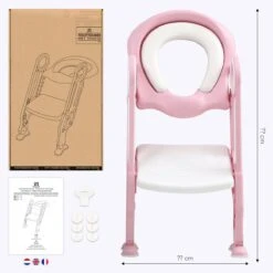 LifeGoods WC Verkleiner Met Trapje - Trainer Met Opstapje - 2 Tot 7 Jaar - Roze/Wit -Bekend Babyproducten Winkel 1200x1200 1891