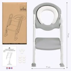 LifeGoods WC Verkleiner Met Trapje - Trainer Met Opstapje - 2 Tot 7 Jaar - Grijs/Wit -Bekend Babyproducten Winkel 1200x1200 1902