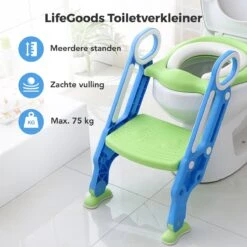 LifeGoods WC Verkleiner Met Trapje - Trainer Met Opstapje - 2 Tot 7 Jaar - Groen/Blauw -Bekend Babyproducten Winkel 1200x1200 1906