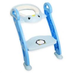 Buxibo Kinder WC Met Opstapje - WC Bril Kind - Kinderzitting WC - Toilet Verkleiner - Toilettrainer - Blauw