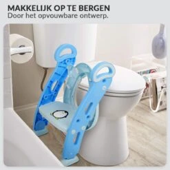 Buxibo Kinder WC Met Opstapje - WC Bril Kind - Kinderzitting WC - Toilet Verkleiner - Toilettrainer - Blauw -Bekend Babyproducten Winkel 1200x1200 1937
