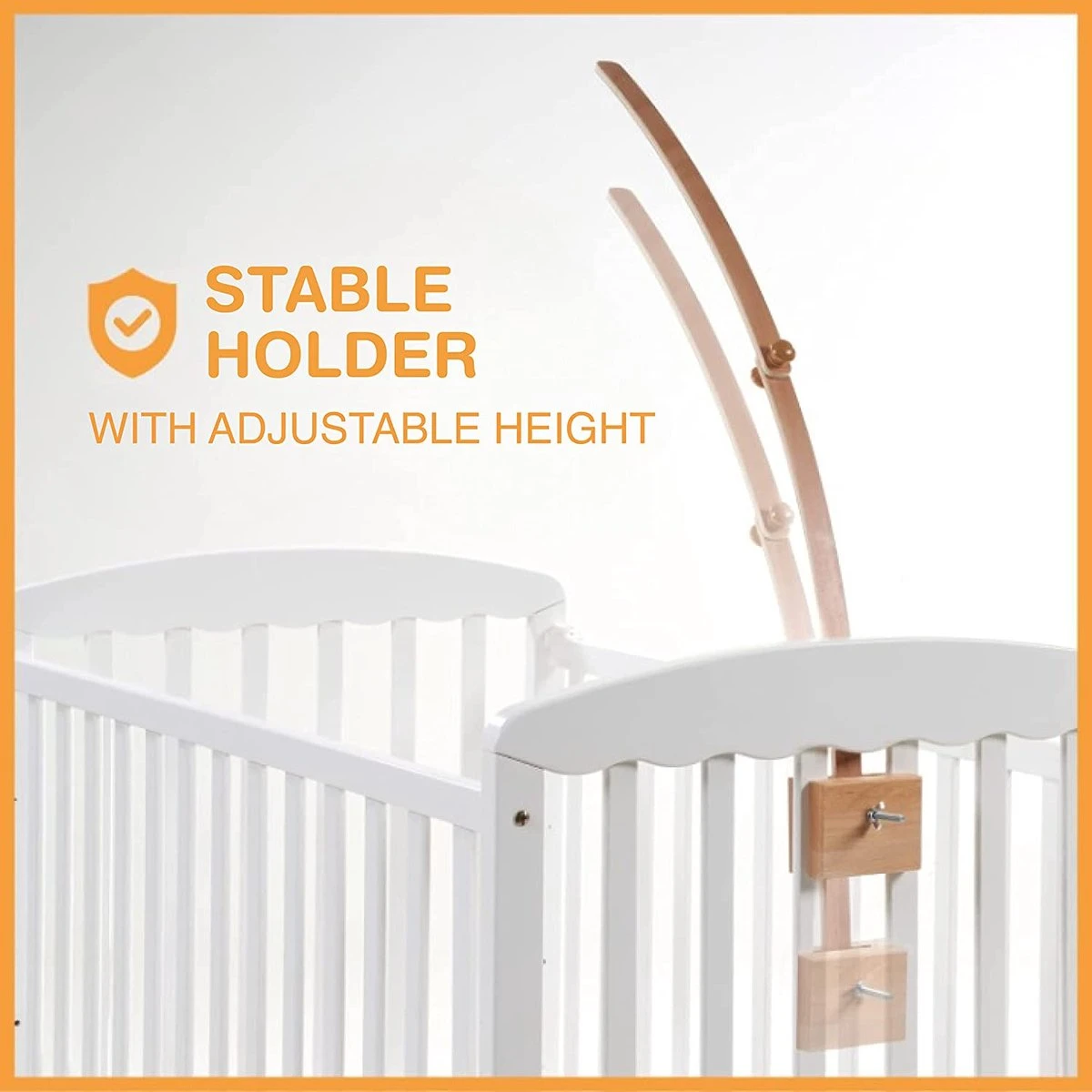 Mobielhouder Hout I Ontworpen In Duitsland I Mobielhouder Luiertafel, Box Of Babybed I De Mobielhouder, Mobielbevestiging Van Hout I Montage Zonder Gereedschap I Extra Hoog 70cm 6 Mobielhouder Hout I Ontworpen In Duitsland I Mobielhouder Luiertafel, Box Of Babybed I De Mobielhouder, Mobielbevestiging Van Hout I Montage Zonder Gereedschap I Extra Hoog 70cm - Afbeelding 4