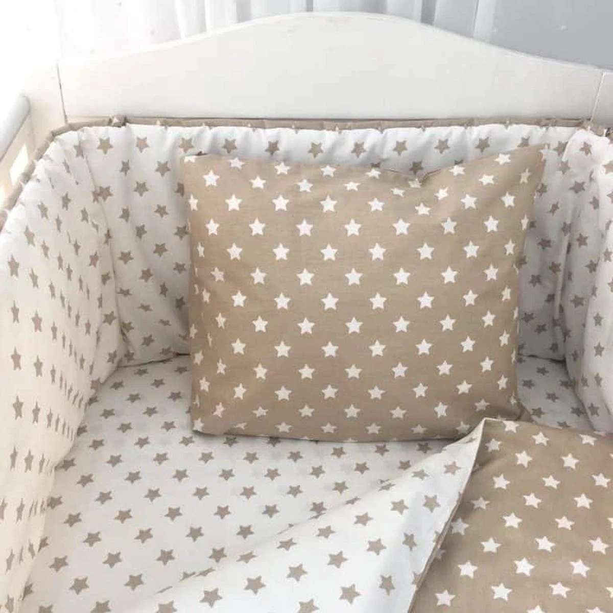 Bedomrander Hollywood Beige - Bedbumper 5 Bedomrander Hollywood Beige - Bedbumper - Afbeelding 3