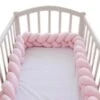 Buxibo Baby Bed Bumper - Baby Veiligheid/Hoofdbescherming/Bedbescherming - Multifunctionele Voedingskussen/Bedomrande/Boxomrander - 200CM - Roze -Bekend Babyproducten Winkel 1200x1200 2178