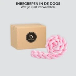 Buxibo Baby Bed Bumper - Baby Veiligheid/Hoofdbescherming/Bedbescherming - Multifunctionele Voedingskussen/Bedomrande/Boxomrander - 200CM - Roze -Bekend Babyproducten Winkel 1200x1200 2185