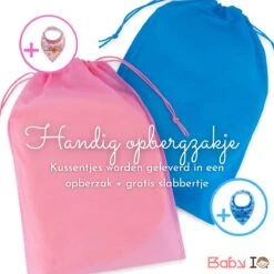 Baby IQ Orthopedisch Baby Hoofdkussen – Traagschuim – Tegen Plat Achterhoofd – Baby Kussen Plat Hoofd - Kraamcadeau – Blauw – Incl Gratis Bandana Slabber -Bekend Babyproducten Winkel 1200x1200 2415