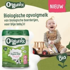 Organix 2 (6+ Maanden) Biologische Opvolgmelk - 3x 700g - Met Melkvet - Zonder Palmolie - Bevat Vitamines C & D - Biologische Flesvoeding - Recyclebare Verpakking -Bekend Babyproducten Winkel 1200x1200 269