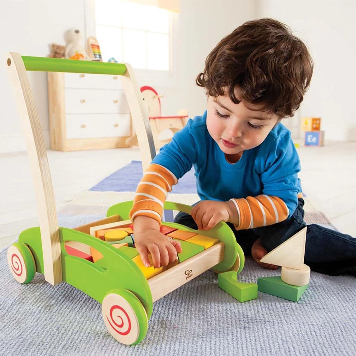 Hape Loopwagen Blokkenkar - Speelgoed 1 Jaar 5 Hape Loopwagen Blokkenkar - Speelgoed 1 Jaar - Afbeelding 3