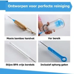 Flessenborstel - Flessenrager - Schoonmaakborstel - Flessenreiniger - 5 Stuks - Kras- En BPA Vrij - Geschikt Voor Alle Oppervlakken -Bekend Babyproducten Winkel 1200x1200 39