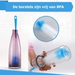Flessenborstel - Flessenrager - Schoonmaakborstel - Flessenreiniger - 5 Stuks - Kras- En BPA Vrij - Geschikt Voor Alle Oppervlakken -Bekend Babyproducten Winkel 1200x1200 40
