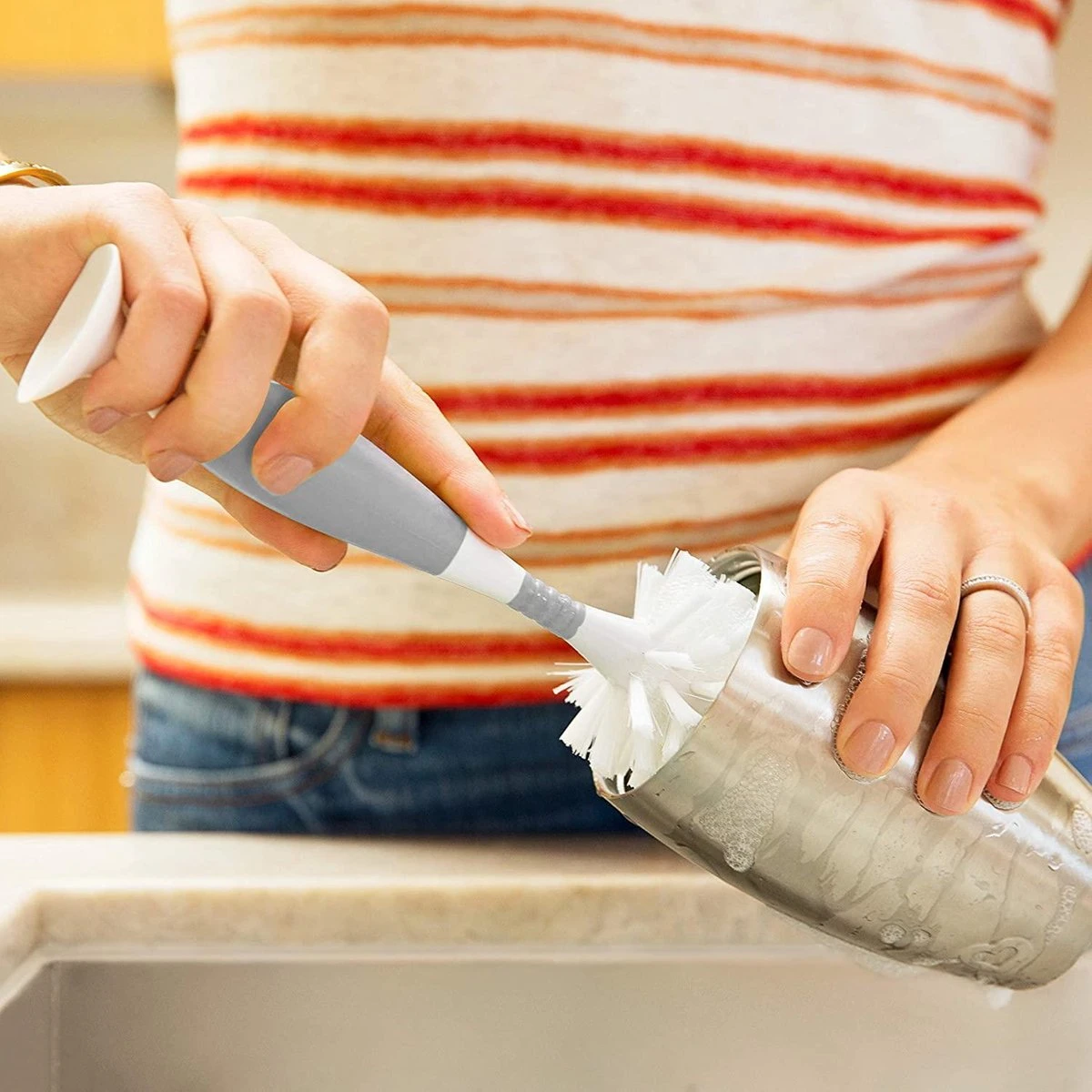 Munchkin Bristle/flessenborstel Grijs 4 Munchkin Bristle/flessenborstel Grijs - Afbeelding 2