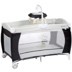 Campingbed BabyGO Sleeper DeLuxe Zwart (incl. Bodemverhoger) -Bekend Babyproducten Winkel 1200x1200 570