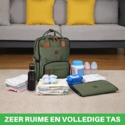 Brisby Slijtvaste Luiertas – Verzorgingstas – Met Buggymontage - Groen -Bekend Babyproducten Winkel 1200x1200 605