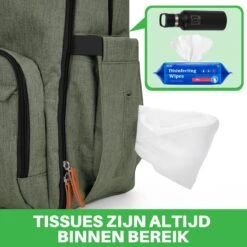 Brisby Slijtvaste Luiertas – Verzorgingstas – Met Buggymontage - Groen -Bekend Babyproducten Winkel 1200x1200 608
