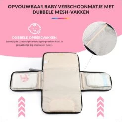 Baby Verschoonmatje Met Luieretui Voor Onderweg - Verschoningsmatje Opvouwbaar - Verzorgingsmatje - Roze -Bekend Babyproducten Winkel 1200x1200 623