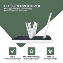 STACK Flessen Droogrek Met Flessenborstel | Zwart - Geschikt Voor Flessen En Doppen - Droogrek Voor Flessen - Baby Flessenrek - Afdruiprek Baby - Drying Rack - Babyfles Droogrek - Afdruiprek Fles Met Lekbak - Afdruiprek - Babyflessen - Flessenrek -Bekend Babyproducten Winkel 1200x1200 69