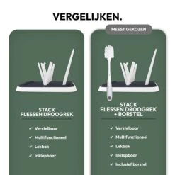 STACK Flessen Droogrek Met Flessenborstel | Zwart - Geschikt Voor Flessen En Doppen - Droogrek Voor Flessen - Baby Flessenrek - Afdruiprek Baby - Drying Rack - Babyfles Droogrek - Afdruiprek Fles Met Lekbak - Afdruiprek - Babyflessen - Flessenrek -Bekend Babyproducten Winkel 1200x1200 71
