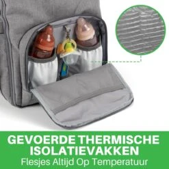 Brisby Slijtvaste Luiertas – Verzorgingstas – Met Buggymontage - Lichtgrijs -Bekend Babyproducten Winkel 1200x1200 711