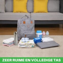 Brisby Slijtvaste Luiertas – Verzorgingstas – Met Buggymontage - Lichtgrijs -Bekend Babyproducten Winkel 1200x1200 713