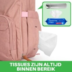 Brisby Slijtvaste Luiertas – Verzorgingstas – Met Buggymontage - Roze -Bekend Babyproducten Winkel 1200x1200 716