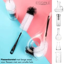 ESSIBLE Flessenborstel - Flessenrager - Schoonmaakborstel - Flessenreiniger - 5 Stuks - Kras- En BPA Vrij - Geschikt Voor Alle Oppervlakken - Zwart -Bekend Babyproducten Winkel 1200x1200 73