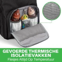 Brisby Slijtvaste Luiertas – Verzorgingstas – Met Buggymontage - Zwart -Bekend Babyproducten Winkel 1200x1200 730