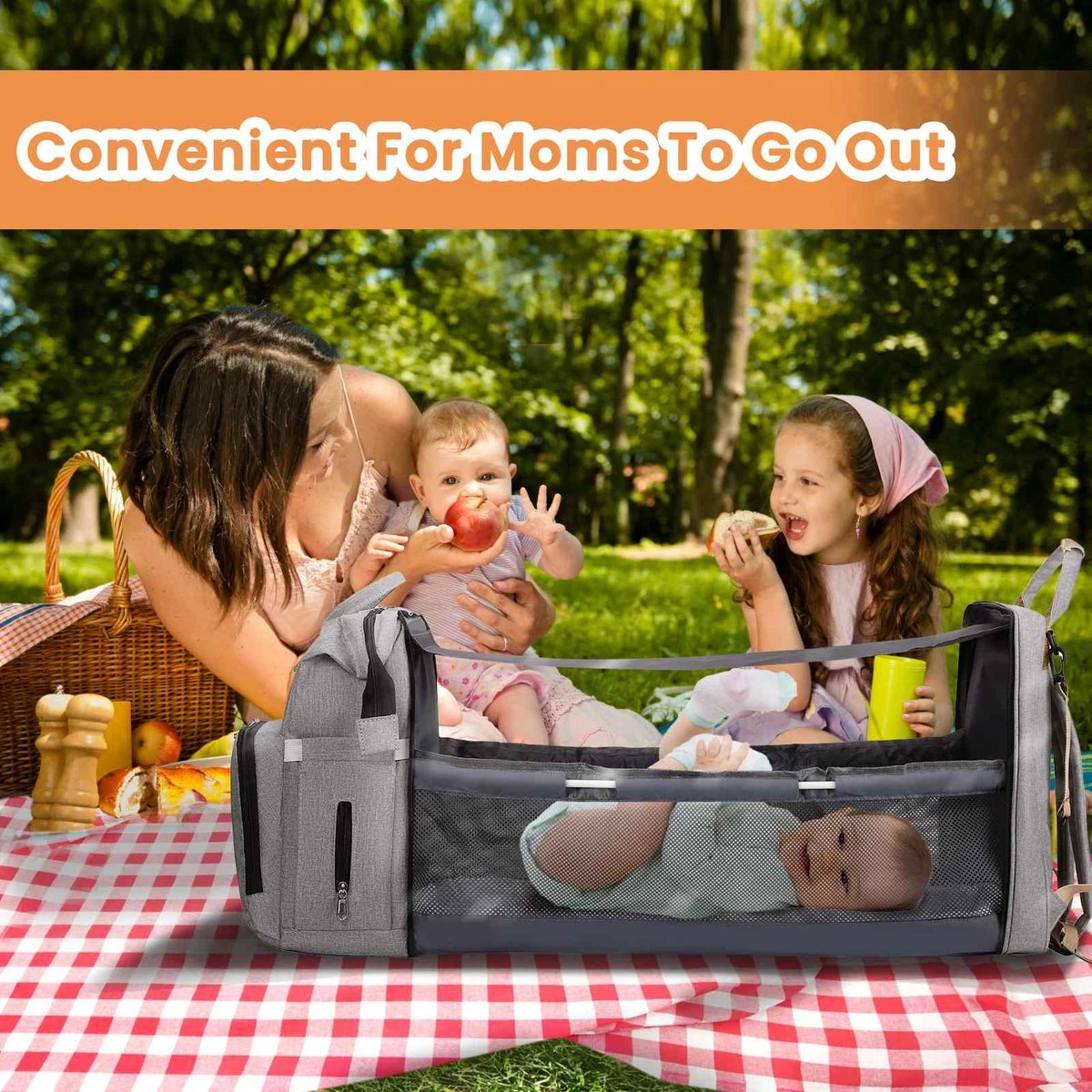 Product Plaza - Luier- En Verzorgingstas - Baby Rug Tas Met Bed - Reis Rugzak - Grote Capaciteit - Jongens En Meisjes - Grijs - Luier Tas - Verzorgingstas Baby - Uitschuifbaar Verschoon/ Slaap Bedje – Multifunctionele Rugzak 0-1 Jaar – 7 Product Plaza - Luier- En Verzorgingstas - Baby Rug Tas Met Bed - Reis Rugzak - Grote Capaciteit - Jongens En Meisjes - Grijs - Luier Tas - Verzorgingstas Baby - Uitschuifbaar Verschoon/ Slaap Bedje – Multifunctionele Rugzak 0-1 Jaar – - Afbeelding 5