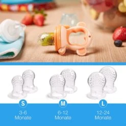 2 Fruitspenen Aap Voor Baby & Peuter + 6 Siliconen Spenen In 3 Maten - Veilig + BPA Vrij -2 Fruitspenen - Fopspeen Fruit Net Fruit Speen Baby Speen Fruit Groente Pap Babyvoeding -Bekend Babyproducten Winkel 1200x1200 76