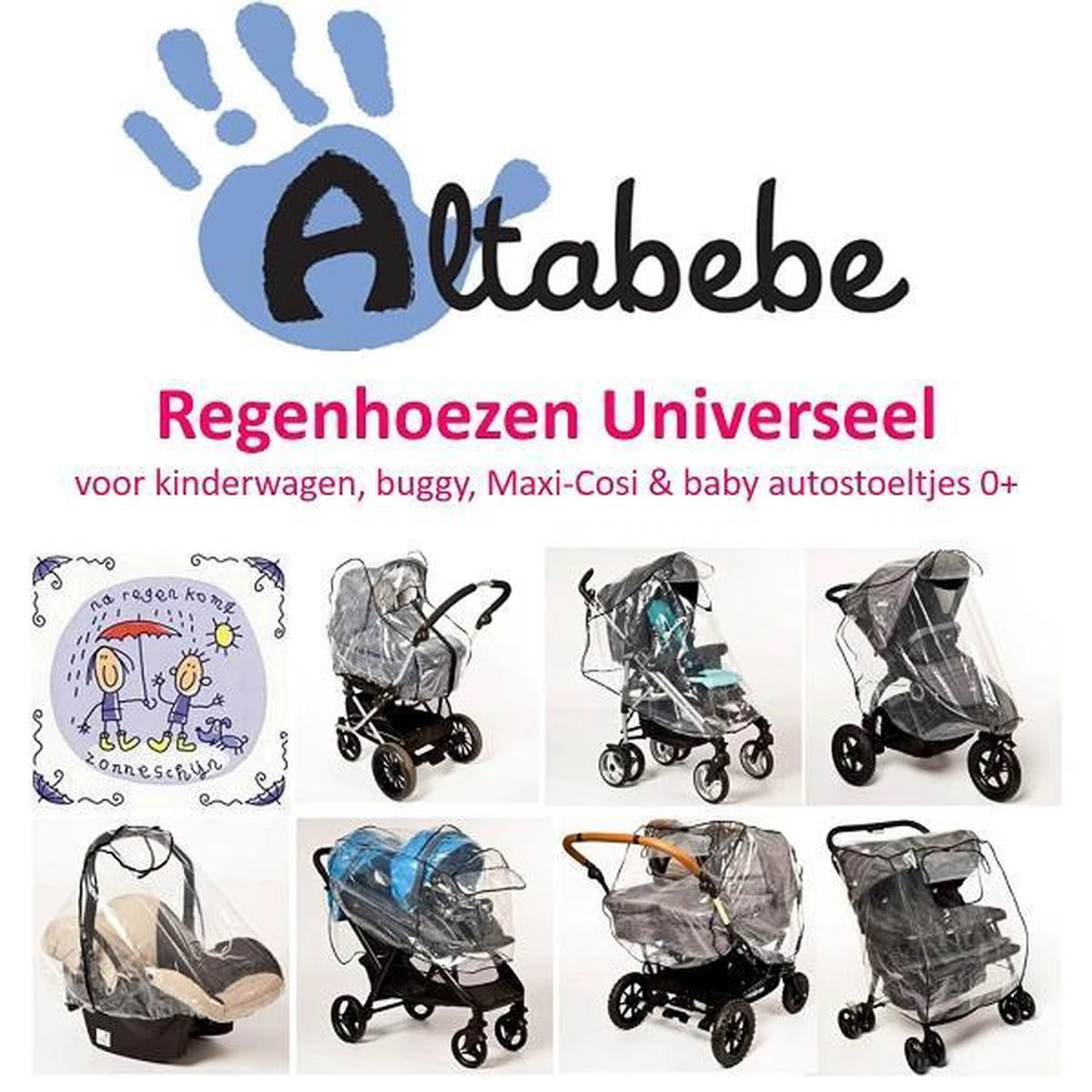 Altabebe - Regenhoes Buggy Driewieler - Regenscherm Jogger – Universeel 4 Altabebe - Regenhoes Buggy Driewieler - Regenscherm Jogger – Universeel - Afbeelding 2